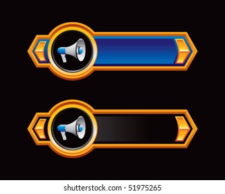 flechas megáfonas azules y negras