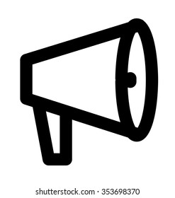 Megaphone Bold Line Vector Icon