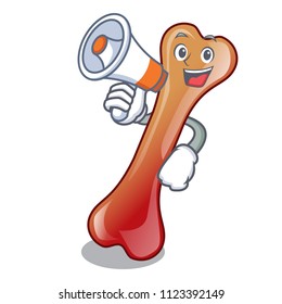 With megaphone bone jelly candy character cartoon