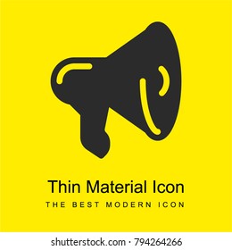 Megaphone bright yellow material minimal icon or logo design