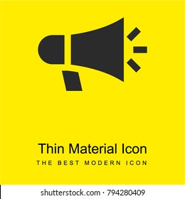 Megaphone bright yellow material minimal icon or logo design