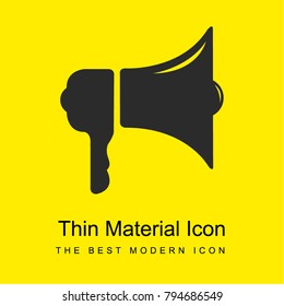 Megaphone bright yellow material minimal icon or logo design