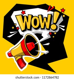 Megaphone broadcast vector.