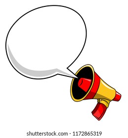 Megaphone broadcast vector.