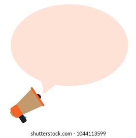 megaphone bubble on white background. message symbol. flat style. voice message sign.