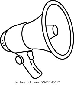 Megaphone Business voice broadcast sound talking alert speak Line Style