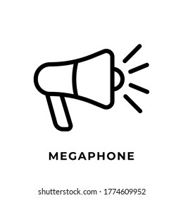 Megaphone button icon vector for social media. Megaphone icon Vector illustration design template. Megaphone icon or button for video channel, blog, social media concept and background banner