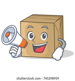 With megaphone cardboard character collection