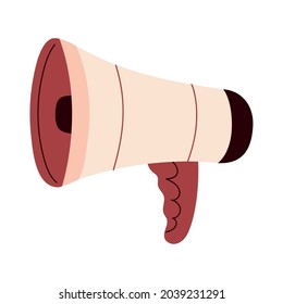 megaphone cartoon flat icon isolated