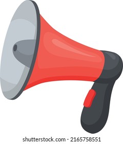 Megaphone cartoon icon. Loud speaker. Sound sign isolated on white background