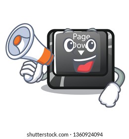 With megaphone character page down button installed computer
