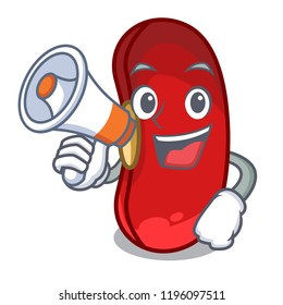 With megaphone character red beans for cooking ingredients