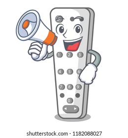 With megaphone character remote control for media center