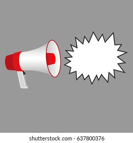 Megaphone, chat, icon. Vector illustration