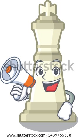 With megaphone chess king isolated in the character