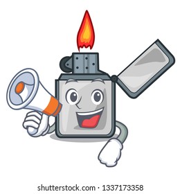 With megaphone cigarette lighters in the shape mascot