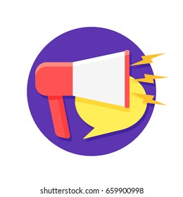 Megaphone color vector icon