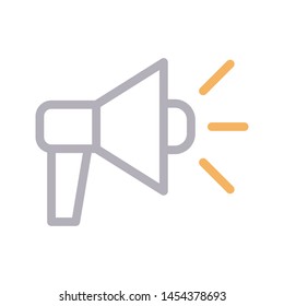megaphone colour line vector icon