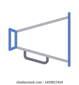 megaphone colour line vector icon