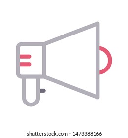 megaphone colour line vector icon