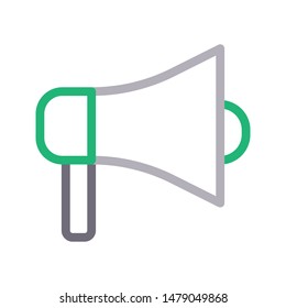 megaphone colour line vector icon