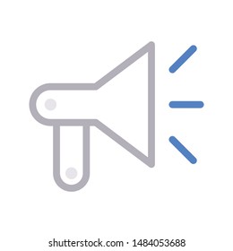 megaphone colour line vector icon