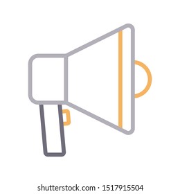 megaphone colour line vector icon