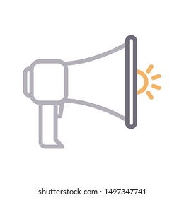 megaphone colour line vetor icon