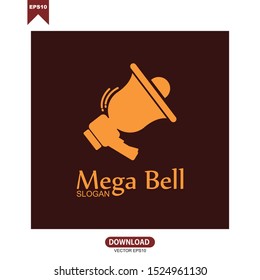 Megaphone Combine Bell Concept Icon Logo Design Element