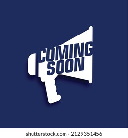 megaphone with coming soon text