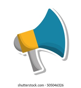 megaphone communication isolated icon vector illustration design