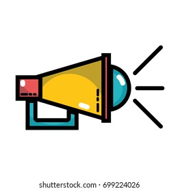 megaphone to communication mesage in the public