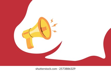 Megaphone concept illustration. Vector design
