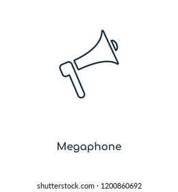 Megaphone concept line icon. Linear Megaphone concept outline symbol design. This simple element illustration can be used for web and mobile UI/UX.