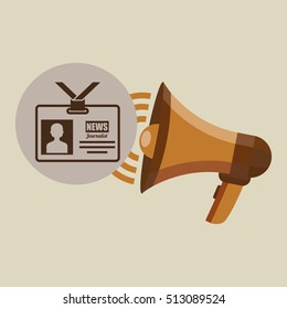 megaphone concept tv news design vector illustration eps 10