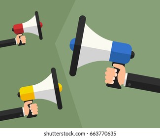 Megaphone concept. Vector illustration