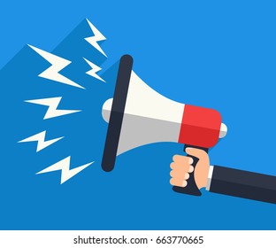 Megaphone concept. Vector illustration