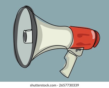 Megaphone in continuous line drawing style