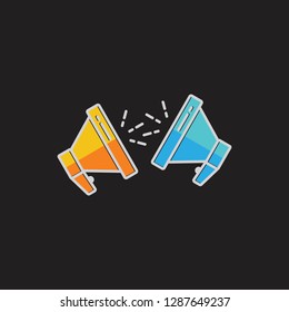 megaphone demonstration debate symbol vector
