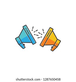 megaphone demonstration debate symbol vector