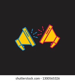 megaphone demonstration debate symbol vector