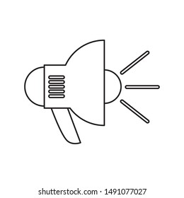 Megaphone design, Amplifer speaker bullhorn announce speech message communication and sound theme Vector illustration