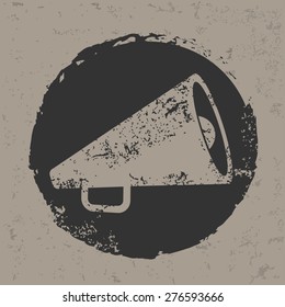 Megaphone design on grunge background, grunge vector