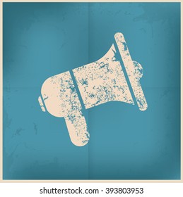 Megaphone design on old background,vector