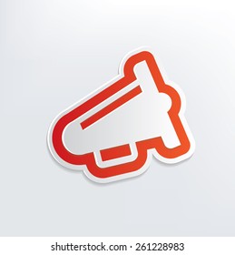 Megaphone design on white background,clean vector