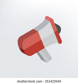Megaphone design,three dimension,vector
