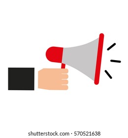 megaphone device isolated icon vector illustration design