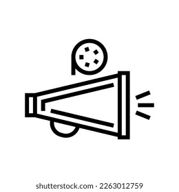 megaphone director tool line icon vector. megaphone director tool sign. isolated contour symbol black illustration