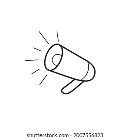 Megaphone doodle. Hand drawn vector doodle illustration of a megaphone. Vector.