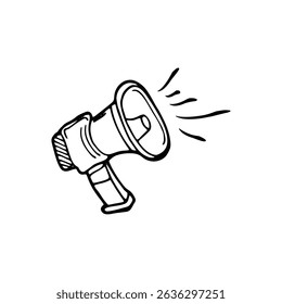 MEGAPHONE DOODLE HAND DRAWN VECTOR